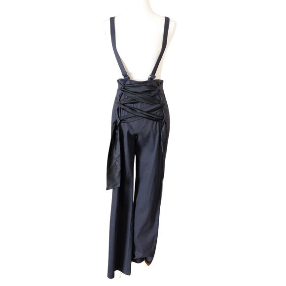 Vintage Y2K Figmint Suspender Corset Pants – High Waist  Gunmetal Gray, Size S - Picture 5 of 8
